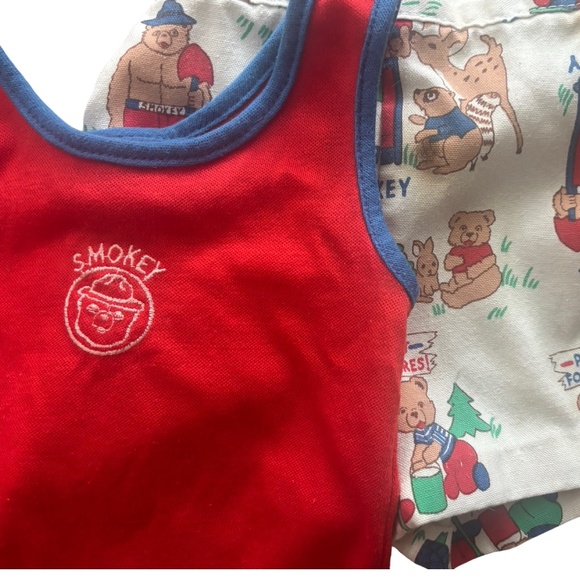Vintage 70's Kids Smokie the Bear shorts and tank set - 3T - Picture 1 of 9